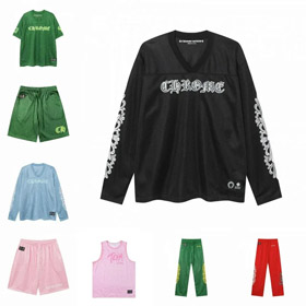 Chrome Hearts CH printed long-sleeved shirt, shorts, and vest sportswear set-5077  